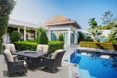 Monterey Fire Pit Swivel Rocker Chat Set 5 (KIT) By AFD Home