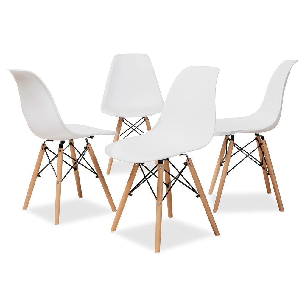 Baxton Studio Jaspen Wood 4-Piece Dining Chair Set | Dining Chairs | Modishstore - 7