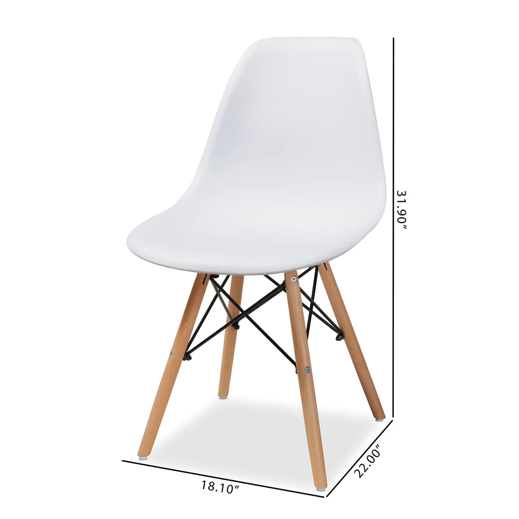Baxton Studio Jaspen Wood 4-Piece Dining Chair Set | Dining Chairs | Modishstore - 10