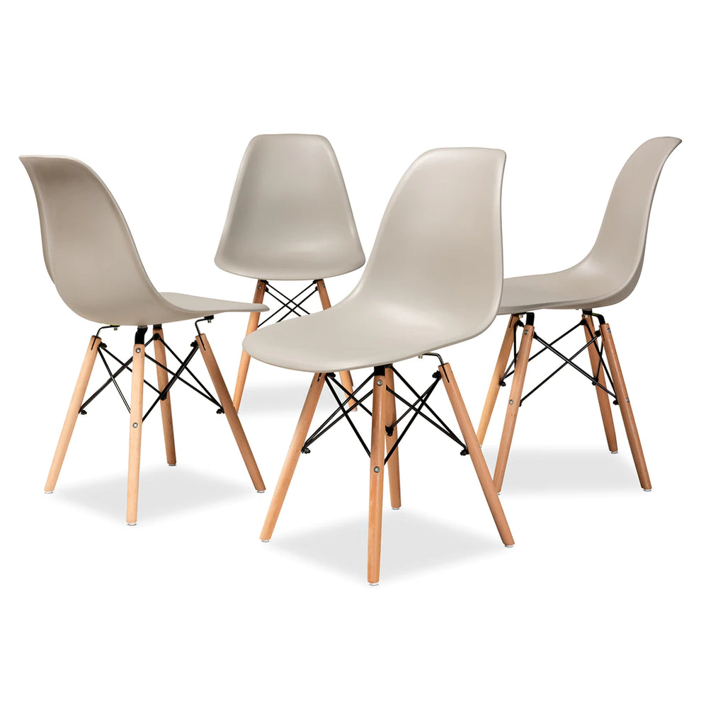Baxton Studio Jaspen Wood 4-Piece Dining Chair Set | Dining Chairs | Modishstore - 2