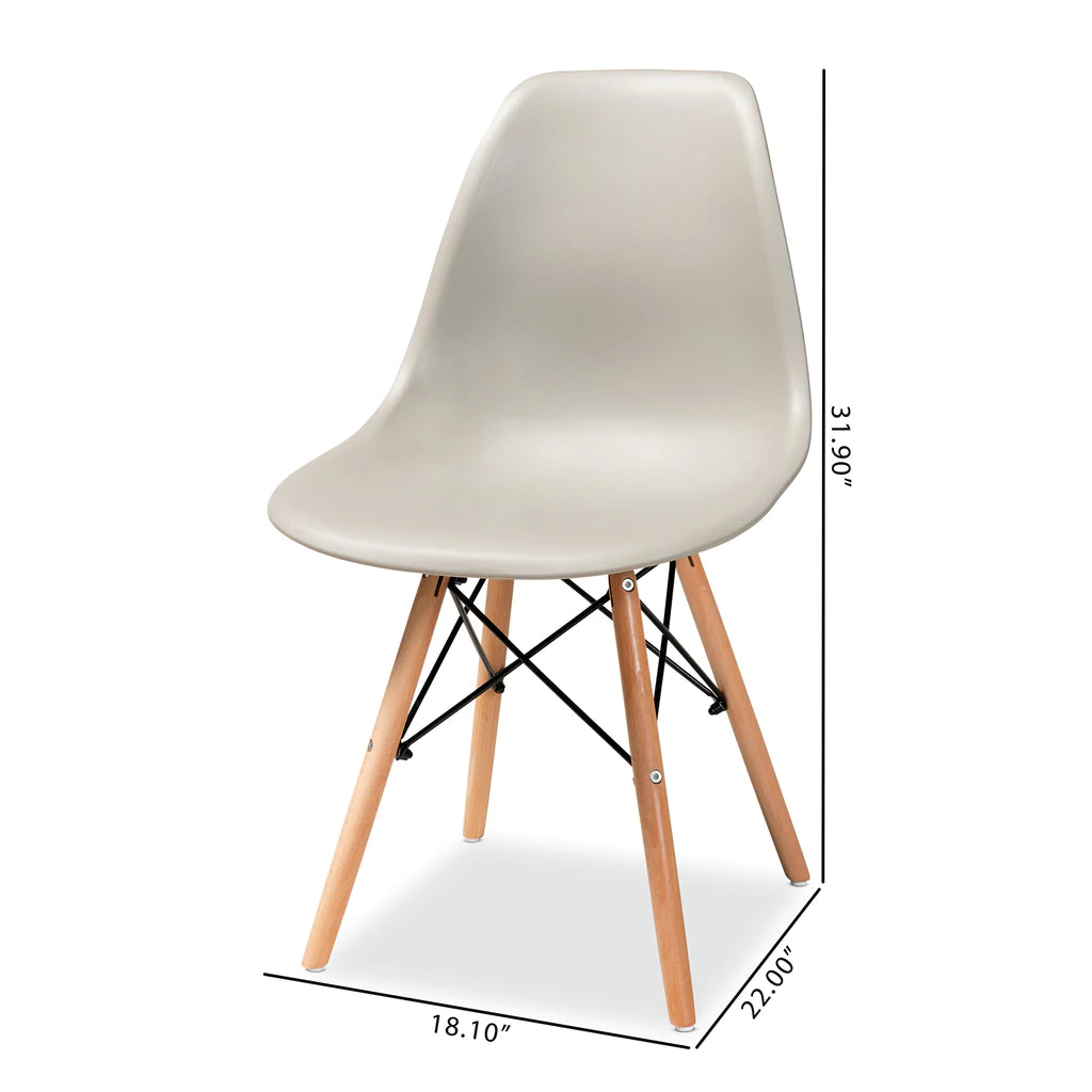 Baxton Studio Jaspen Wood 4-Piece Dining Chair Set | Dining Chairs | Modishstore - 5