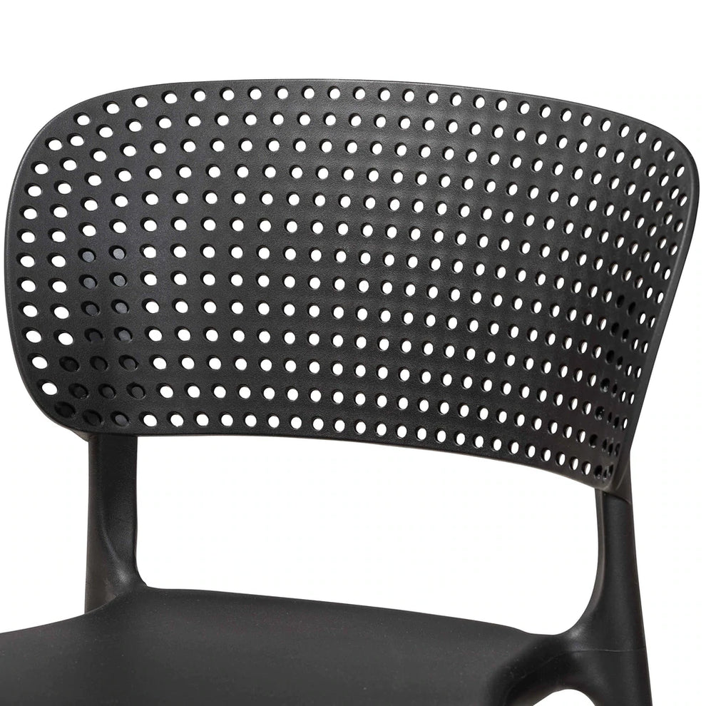Baxton Studio Rae Modern And Contemporary Beige Finished Polypropylene Plastic 4-Piece Stackable Dining Chair Set | Dining Chairs | Modishstore - 9
