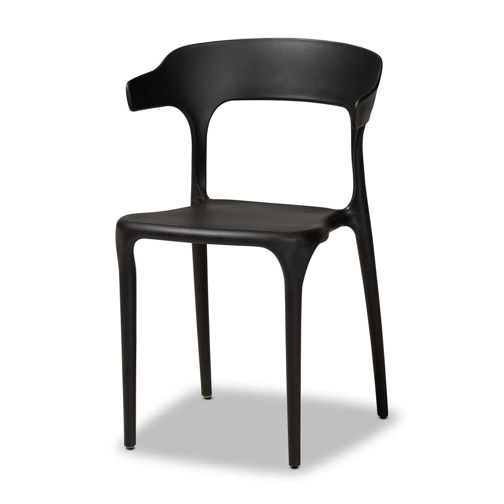 Baxton Studio Gould Modern Transtional Beige Plastic 4-Piece Dining Chair Set | Dining Chairs | Modishstore - 9