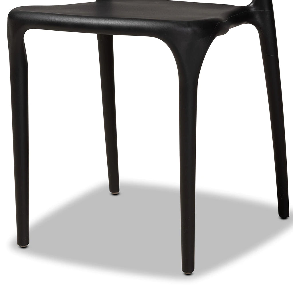 Baxton Studio Gould Modern Transtional Beige Plastic 4-Piece Dining Chair Set | Dining Chairs | Modishstore - 11