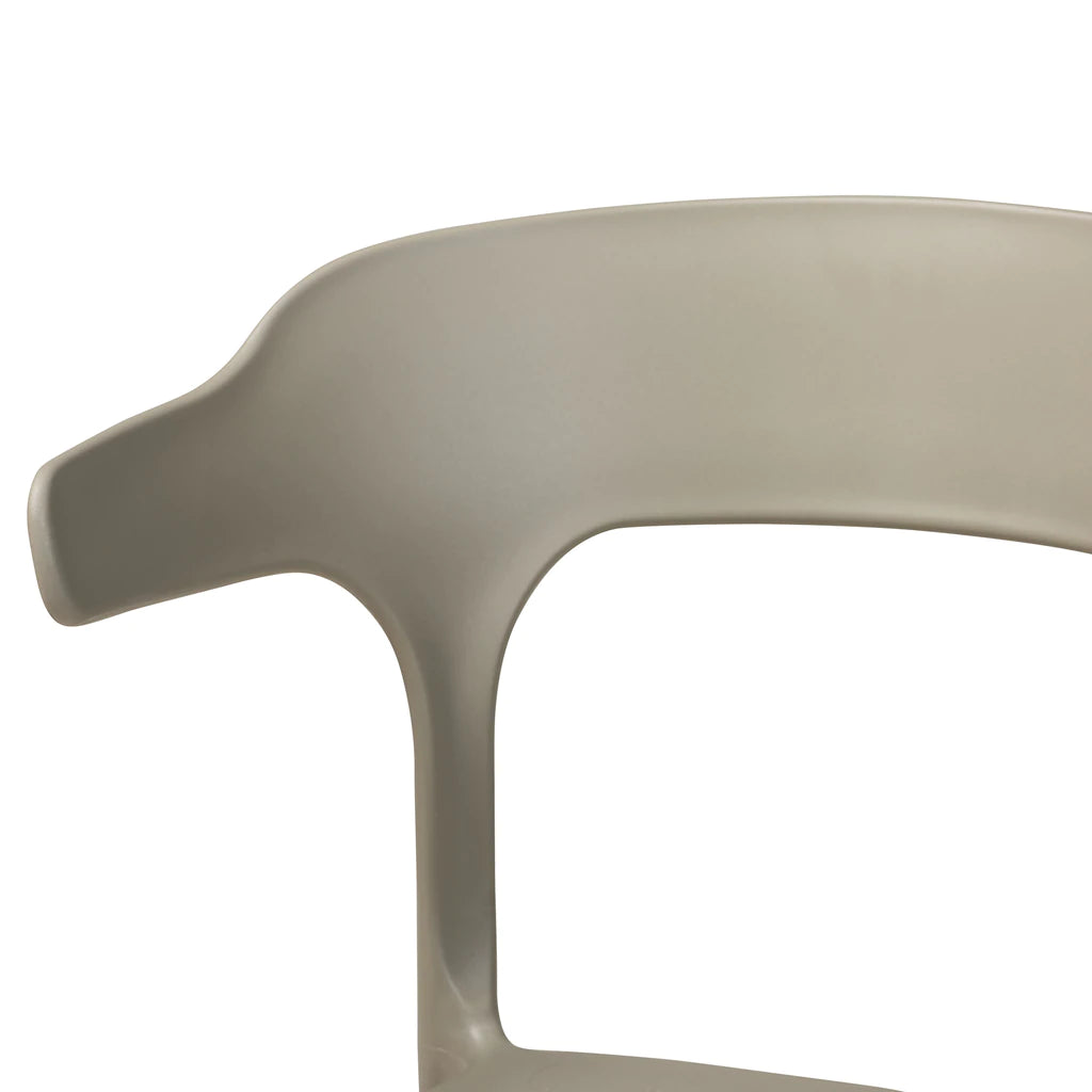 Baxton Studio Gould Modern Transtional Beige Plastic 4-Piece Dining Chair Set | Dining Chairs | Modishstore - 5