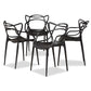 Baxton Studio Landry Plastic 4-Piece Stackable Dining Chair Set | Dining Chairs | Modishstore - 8