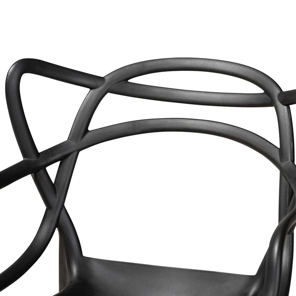 Baxton Studio Landry Plastic 4-Piece Stackable Dining Chair Set | Dining Chairs | Modishstore - 10