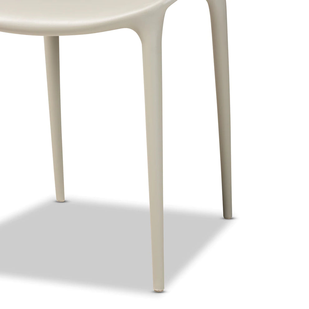 Baxton Studio Landry Plastic 4-Piece Stackable Dining Chair Set | Dining Chairs | Modishstore - 5