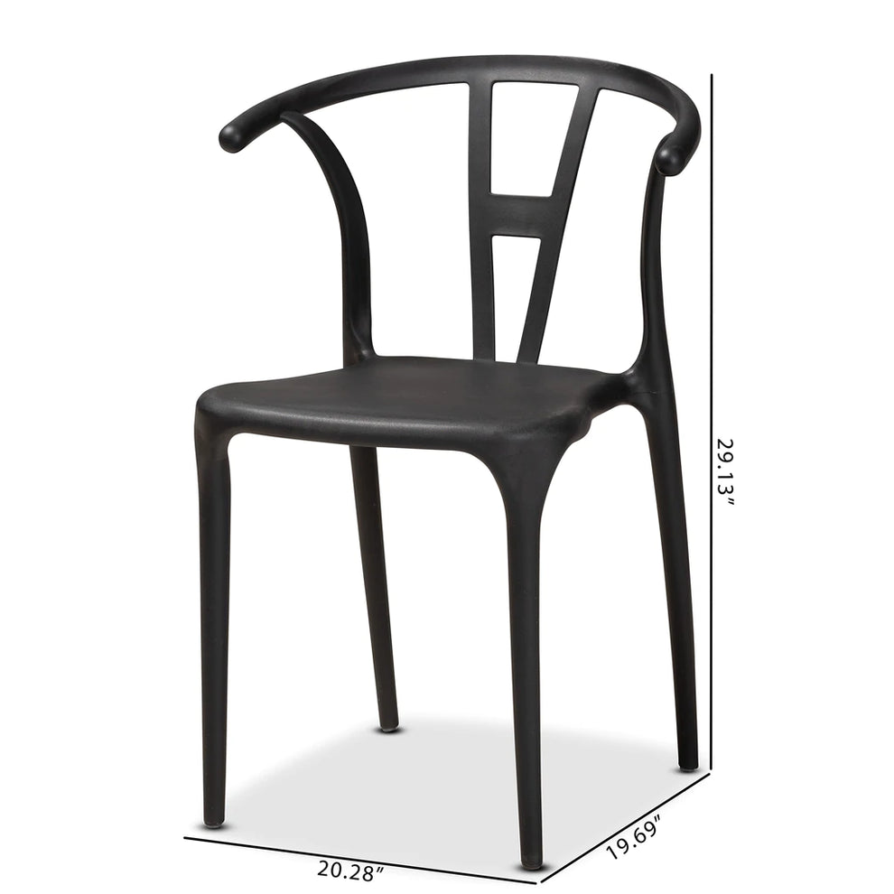 Baxton Studio Warner Modern And Contemporary Beige Plastic 4-Piece Dining Chair Set | Dining Chairs | Modishstore - 10