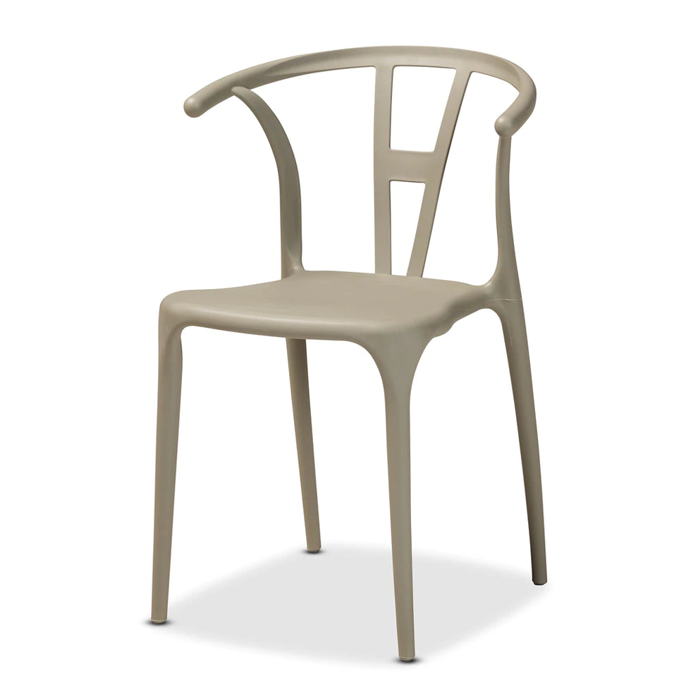 Baxton Studio Warner Modern And Contemporary Beige Plastic 4-Piece Dining Chair Set | Dining Chairs | Modishstore - 4