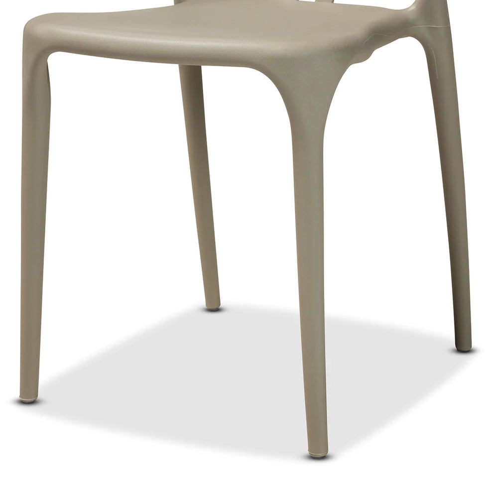 Baxton Studio Warner Modern And Contemporary Beige Plastic 4-Piece Dining Chair Set | Dining Chairs | Modishstore - 6