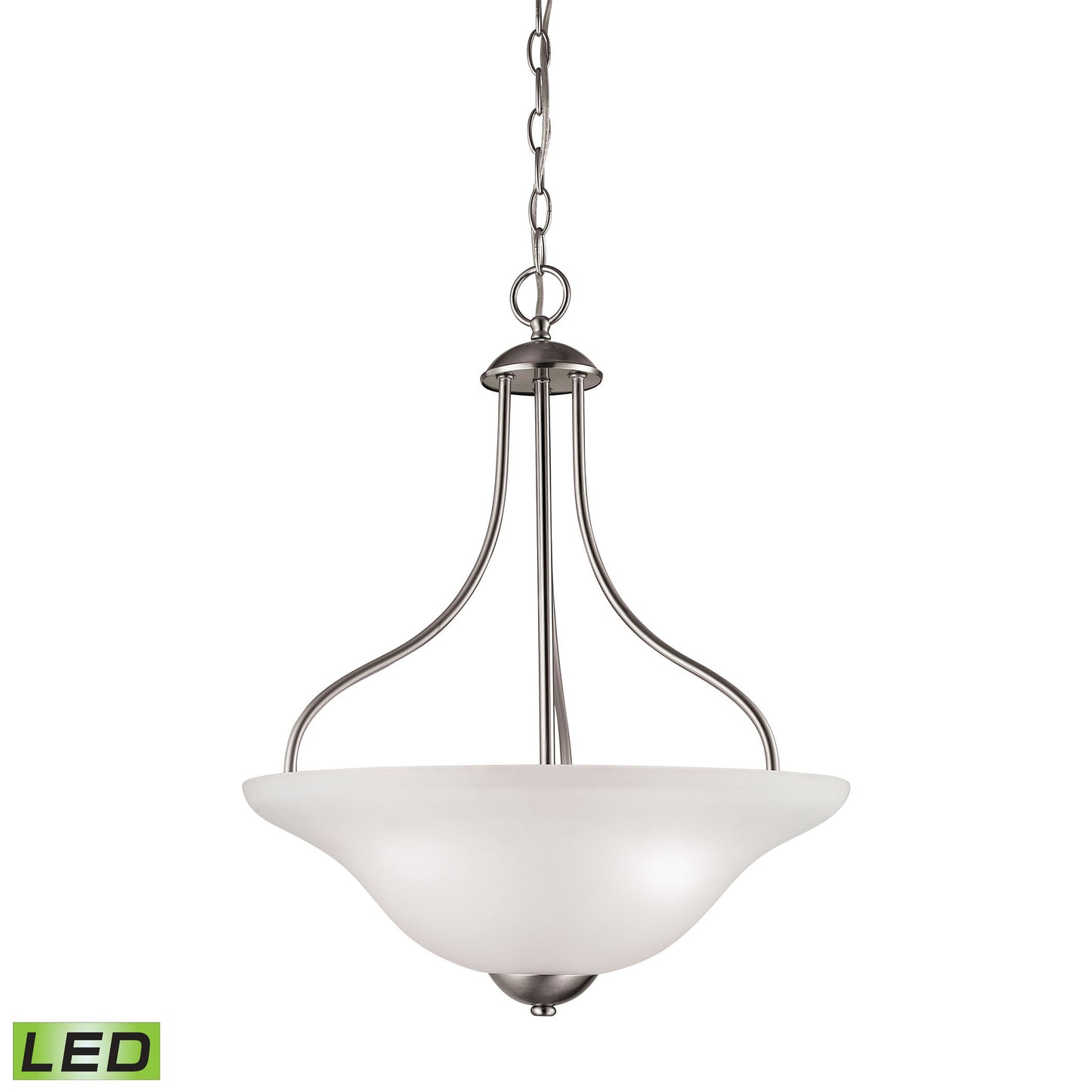 Conway 3-Light Pendant in Brushed Nickel with LED Option ELK Lighting | Pendant Lamps | Modishstore