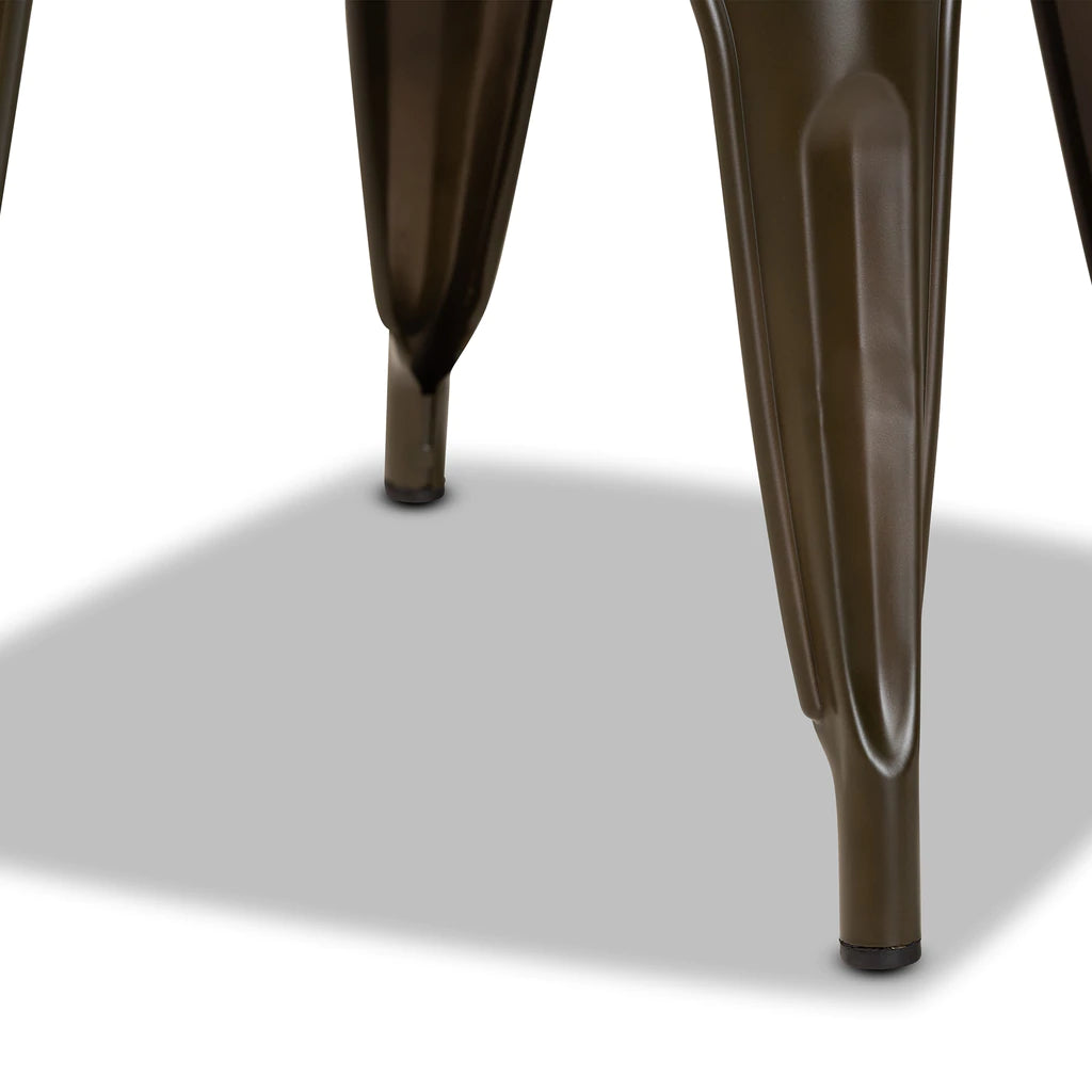 Baxton Studio Ryland Modern Industrial Grey Finished Metal 4-Piece Dining Chair Set | Dining Chairs | Modishstore - 10