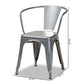 Baxton Studio Ryland Modern Industrial Grey Finished Metal 4-Piece Dining Chair Set | Dining Chairs | Modishstore - 6