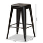 Baxton Studio Horton Modern And Contemporary Industrial Black Finished Metal 4-Piece Stackable Counter Stool Set | Counter Stools | Modishstore - 5