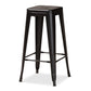Baxton Studio Horton Modern And Contemporary Industrial Black Finished Metal 4-Piece Stackable Bar Stool Set | Bar Stools | Modishstore - 3