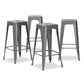 Baxton Studio Horton Modern And Contemporary Industrial Black Finished Metal 4-Piece Stackable Bar Stool Set | Bar Stools | Modishstore - 7