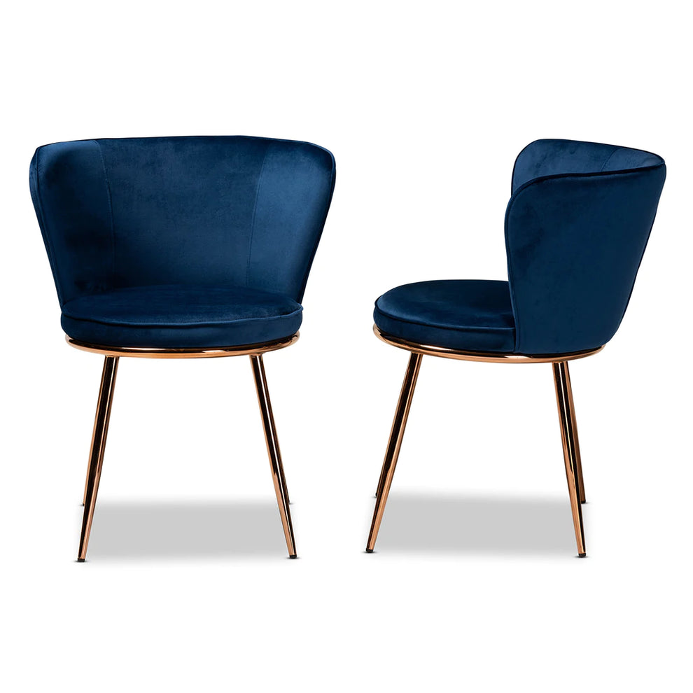Baxton Studio Farah Metal 2-Piece Dining Chair Set | Dining Chairs | Modishstore - 10