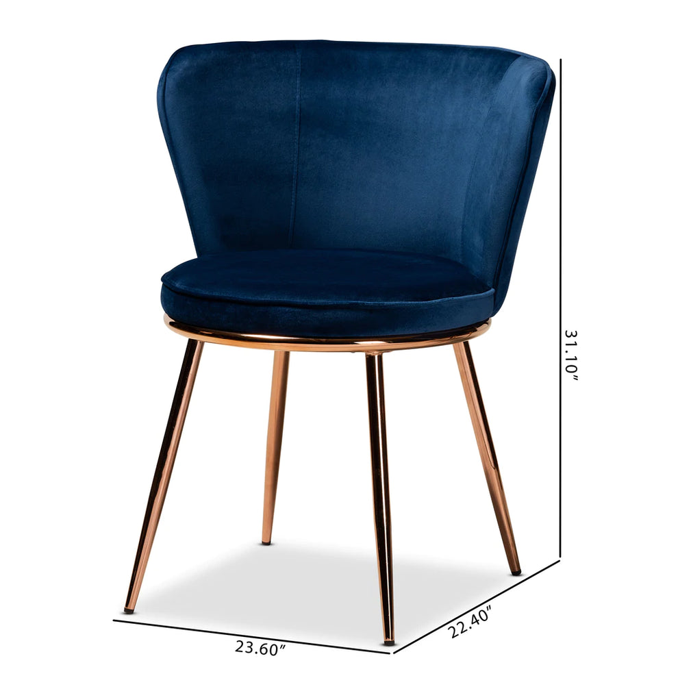 Baxton Studio Farah Metal 2-Piece Dining Chair Set | Dining Chairs | Modishstore - 11
