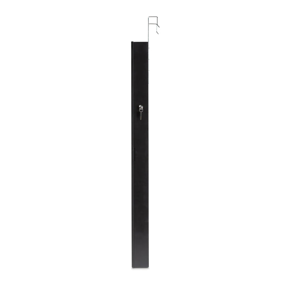Baxton Studio Richelle Modern And Contemporary Black Finished Wood Hanging Jewelry Armoire With Mirror | Armoires & Wardrobes | Modishstore - 5