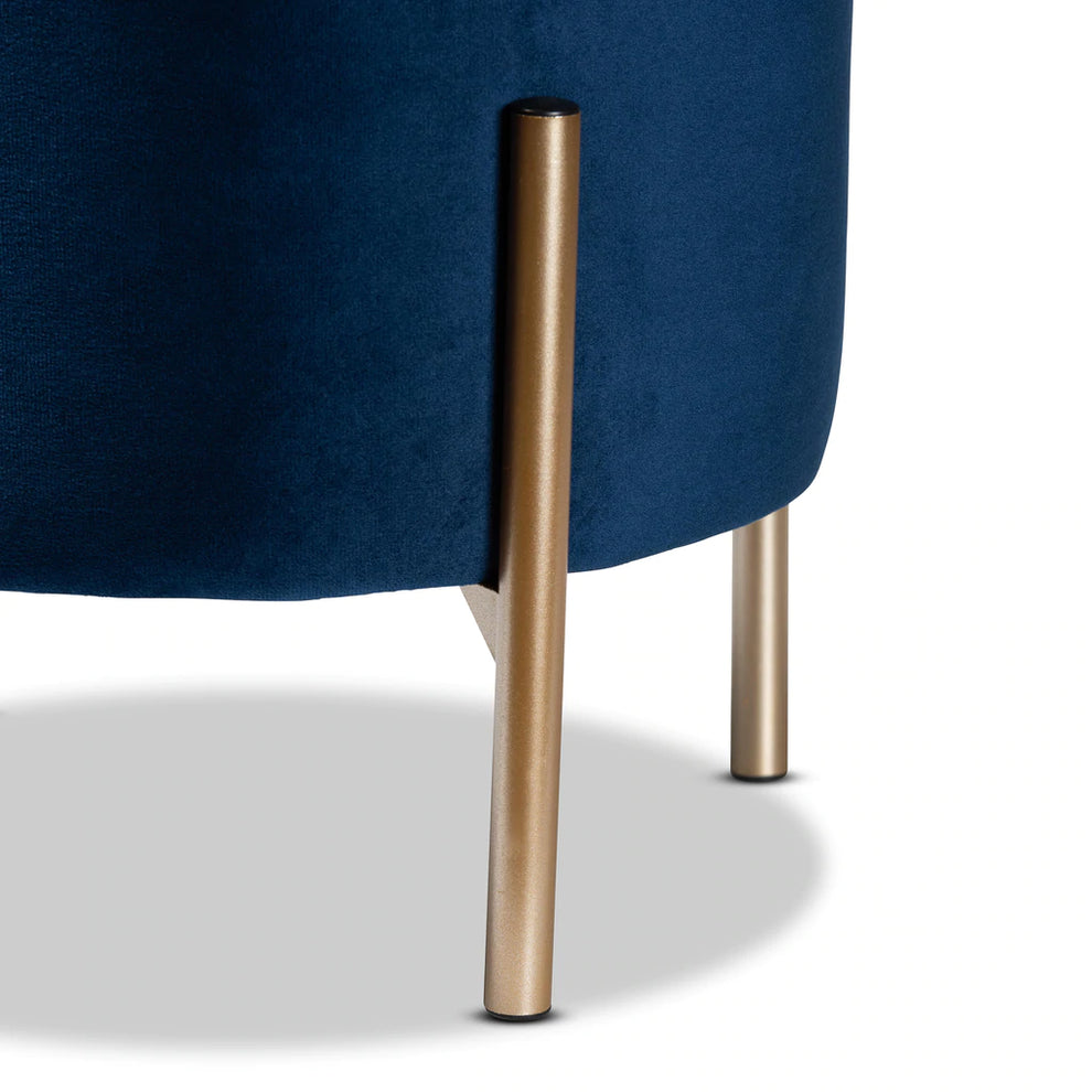 Baxton Studio Malina Contemporary Glam And Luxe Pink Velvet Fabric Upholstered And Gold Finished Metal Storage Ottoman | Ottomans | Modishstore - 17