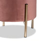 Baxton Studio Malina Contemporary Glam And Luxe Pink Velvet Fabric Upholstered And Gold Finished Metal Storage Ottoman | Ottomans | Modishstore - 5