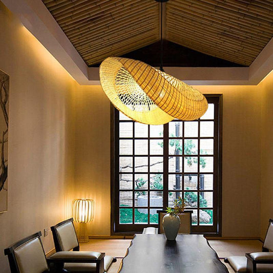Bamboo Swirl Pendant Lamp By Artisan Living | ModishStore | Pendant Lamps