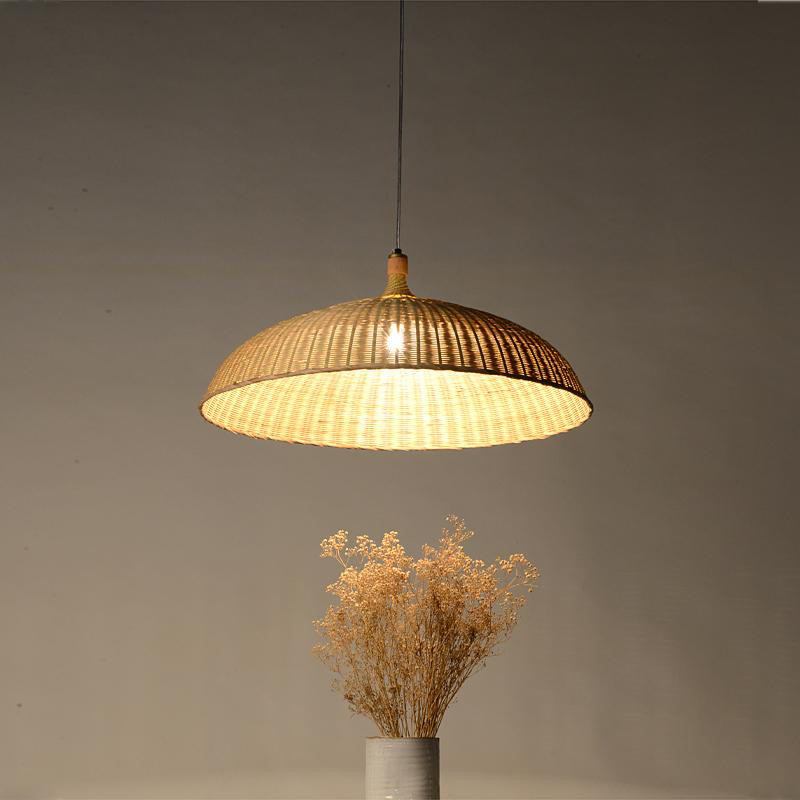 Bamboo Basket Rustic Pendant Lamp | ModishStore | Pendant Lamps