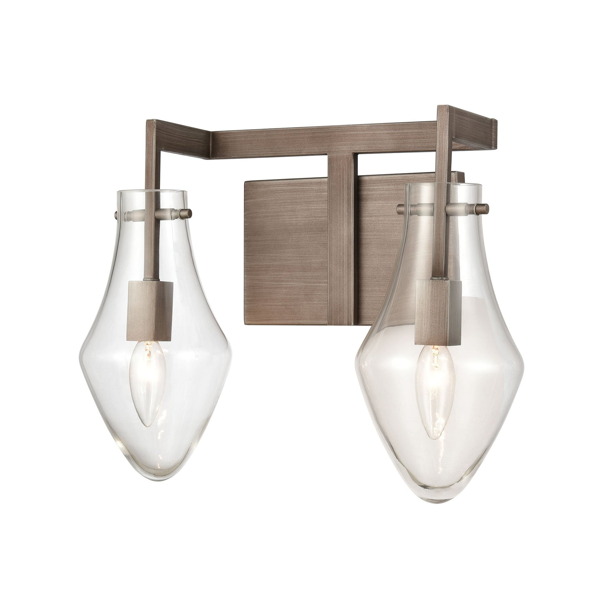 Culmination Vanity Light in Weathered Zinc with Clear Glass by ELK Lighting-2