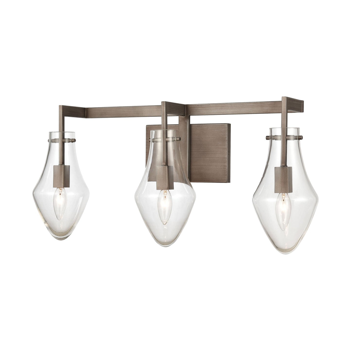 Culmination Vanity Light in Weathered Zinc with Clear Glass by ELK Lighting-3