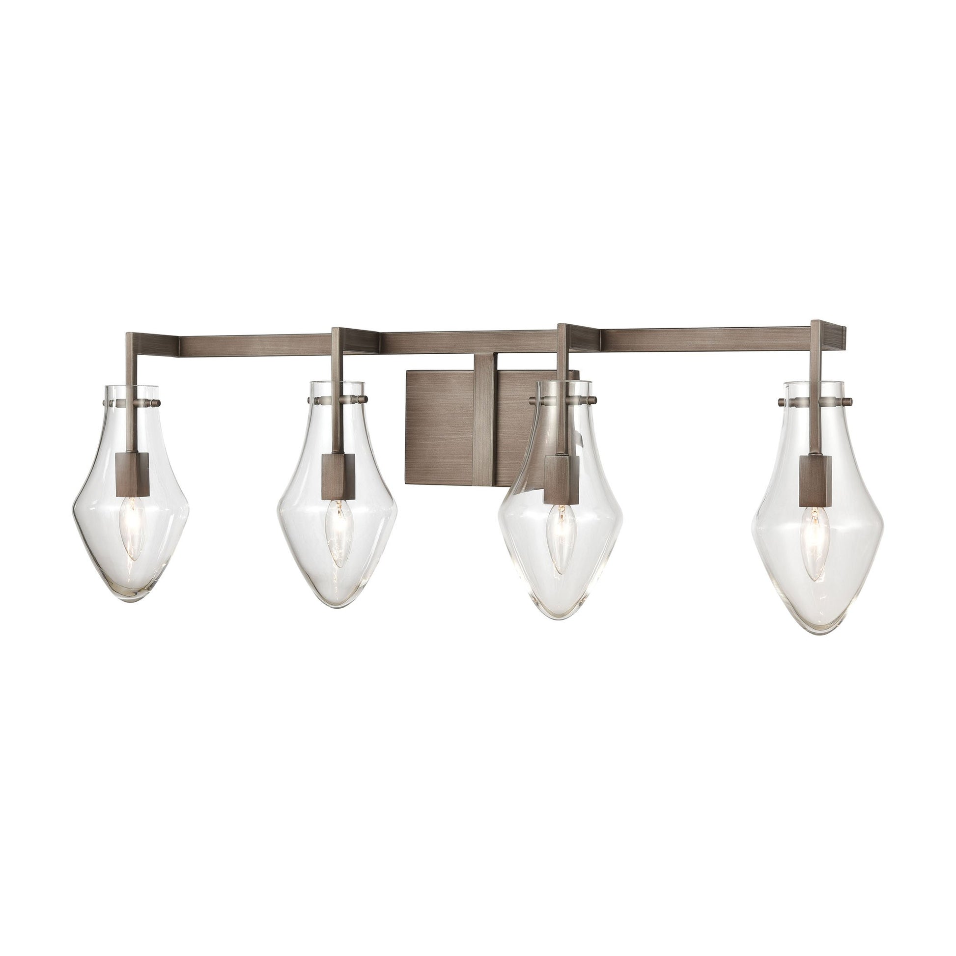Culmination Vanity Light in Weathered Zinc with Clear Glass by ELK Lighting-4