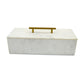 A&B Home White Marble Box With Brass Handle | Decorative Boxes | Modishstore - 2