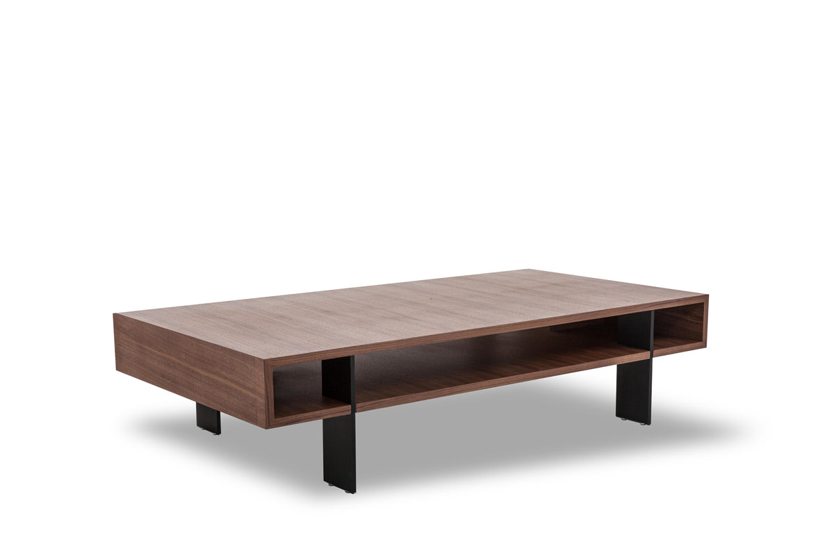 Modrest Stilt - Modern Walnut Coffee Table | Modishstore | Coffee Tables