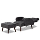 Baxton Studio Haldis Wood 2-Piece Recliner Chair And Ottoman Set | Chairs & Recliners | Modishstore - 4