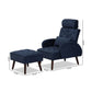 Baxton Studio Haldis Wood 2-Piece Recliner Chair And Ottoman Set | Chairs & Recliners | Modishstore - 14
