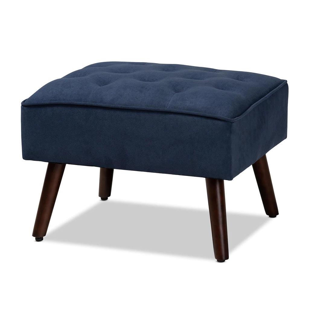 Baxton Studio Haldis Wood 2-Piece Recliner Chair And Ottoman Set | Chairs & Recliners | Modishstore - 13