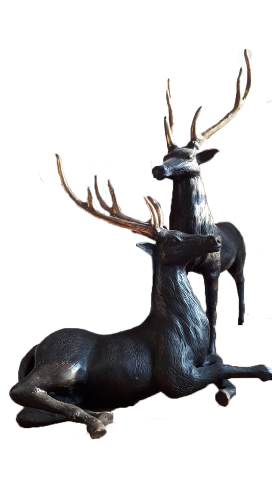 Rustic Decorative Reindeer in Black | ModishStore | Holiday