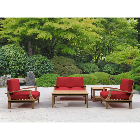 Brianna Bahama 5-Pieces Deep Seating Loveseat Set By Anderson Teak | Outdoor Sofas, Loveseats & Sectionals | Modishstore