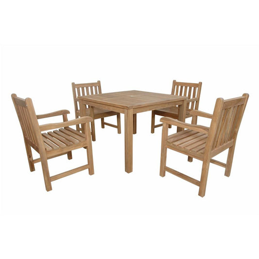 Montage Braxton  5- Pices Dining Set B By Anderson Teak | Outdoor Dining Sets | Modishstore