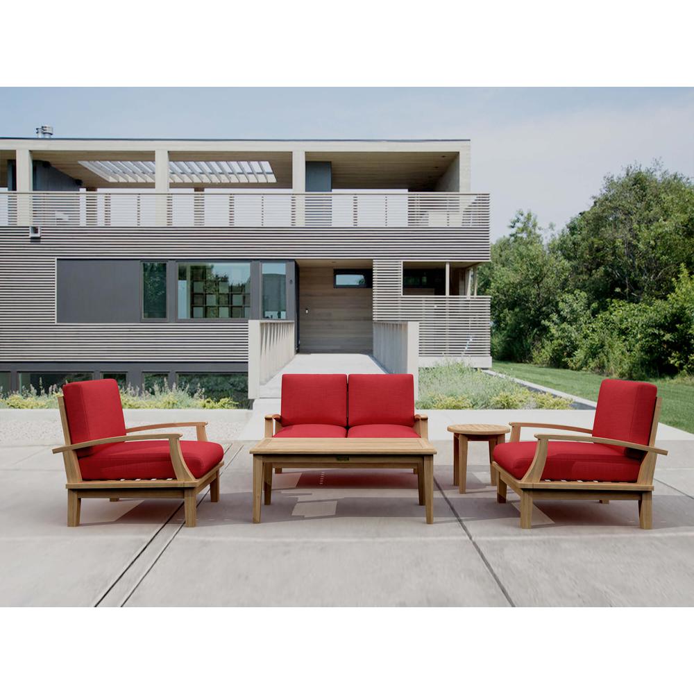 Del-Amo Bahama 3-Pieces Set With Square Side Table By Anderson Teak | Outdoor Sofas, Loveseats & Sectionals | Modishstore - 2