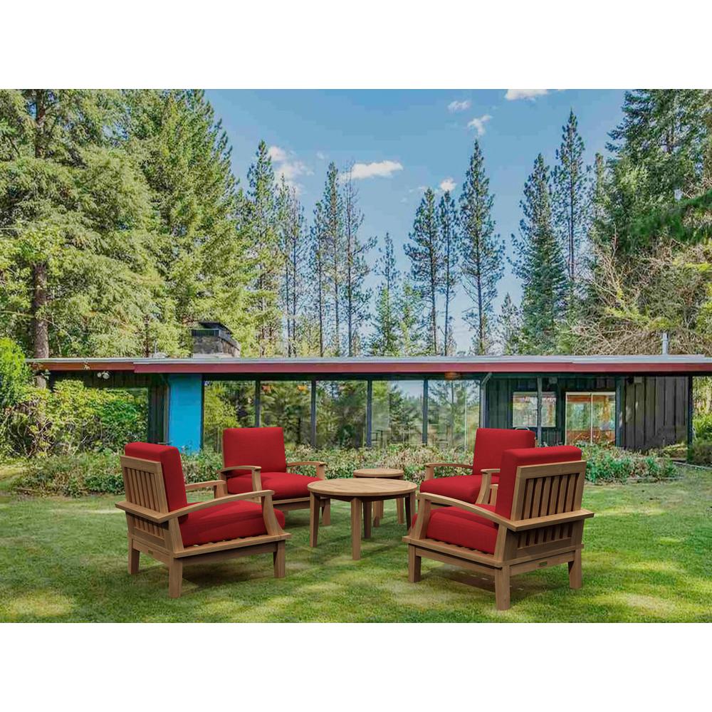 Del-Amo Bahama 3-Pieces Set With Square Side Table By Anderson Teak | Outdoor Sofas, Loveseats & Sectionals | Modishstore - 3