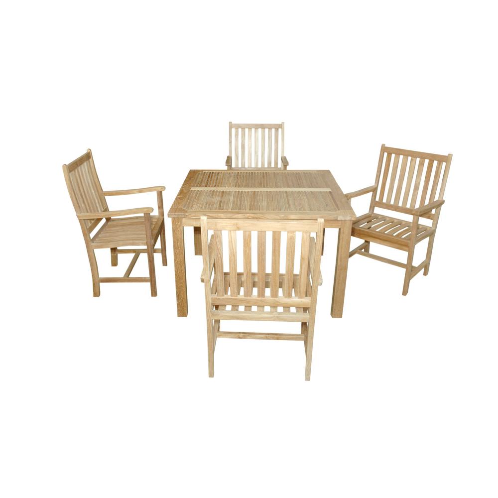 Windsor Wilshire 5-Pieces Dining Set By Anderson Teak | Outdoor Dining Sets | Modishstore - 2
