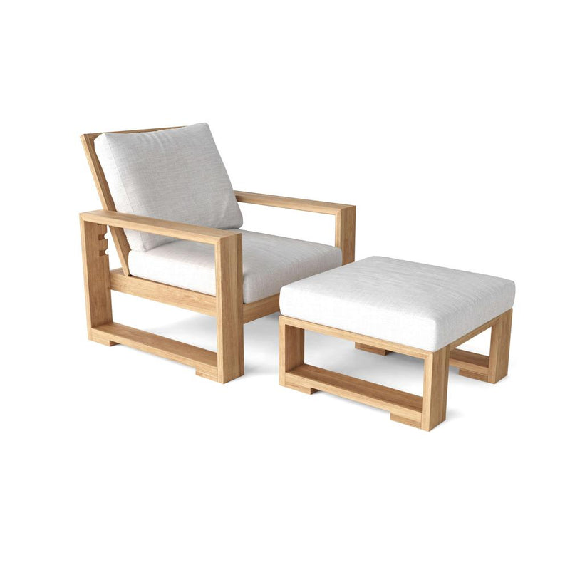 Capistrano 2-Piece Deep Seating Collection By Anderson Teak | Outdoor Chaise Lounges | Modishstore