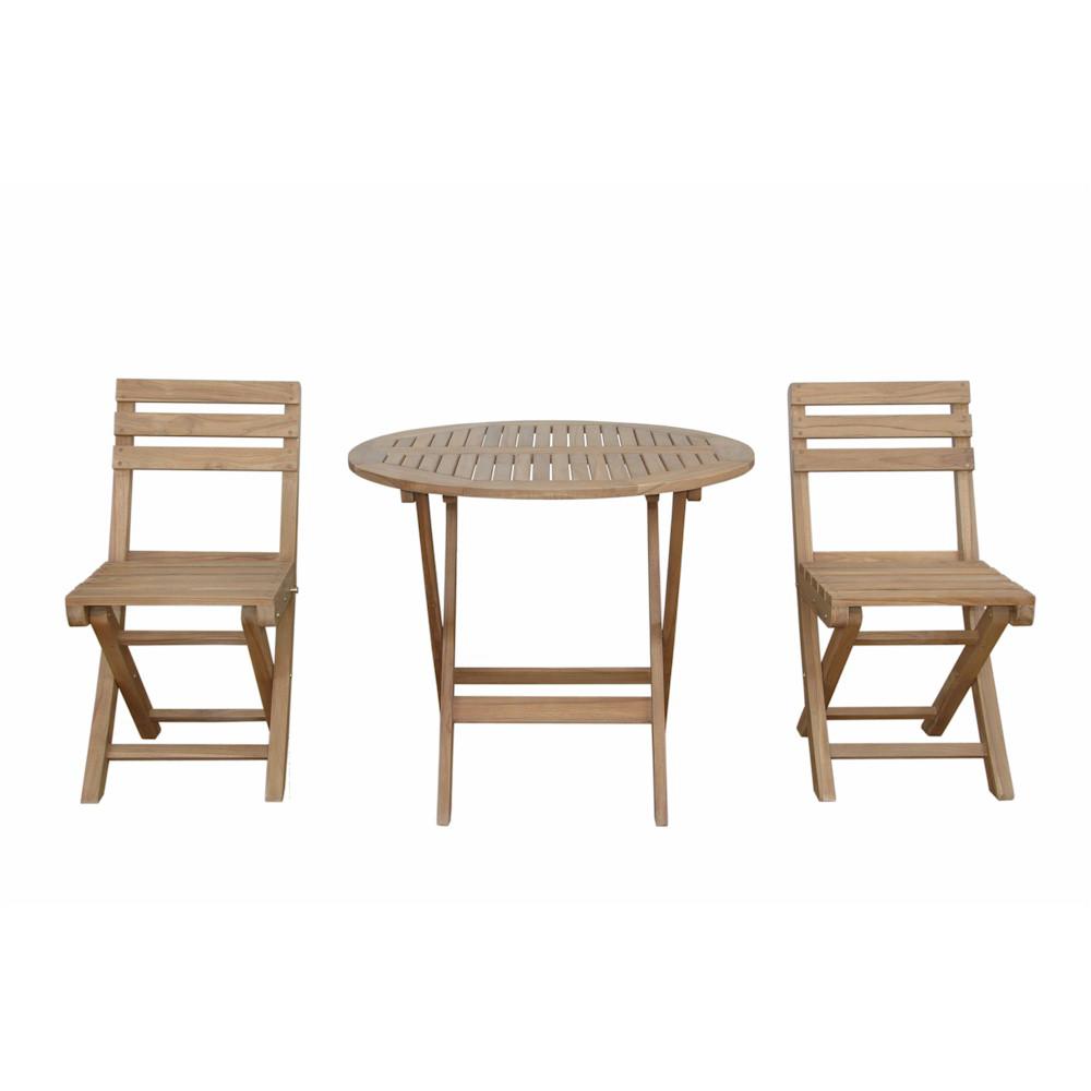 Chester Alabama 3-Pieces Bistro Set By Anderson Teak | Outdoor Dining Sets | Modishstore - 2