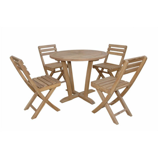 Descanso Alabama 5-Pieces Bistro Set By Anderson Teak | Outdoor Dining Sets | Modishstore