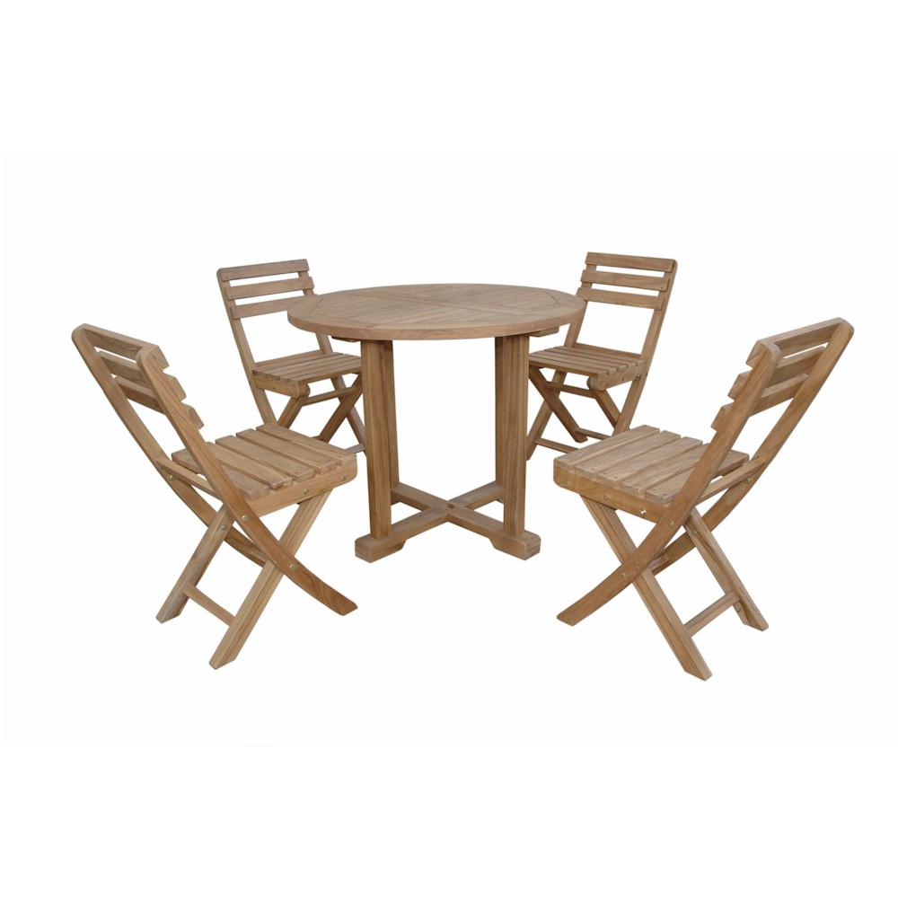 Montage Alabama 5-Pieces Bistro Set By Anderson Teak | Outdoor Dining Sets | Modishstore