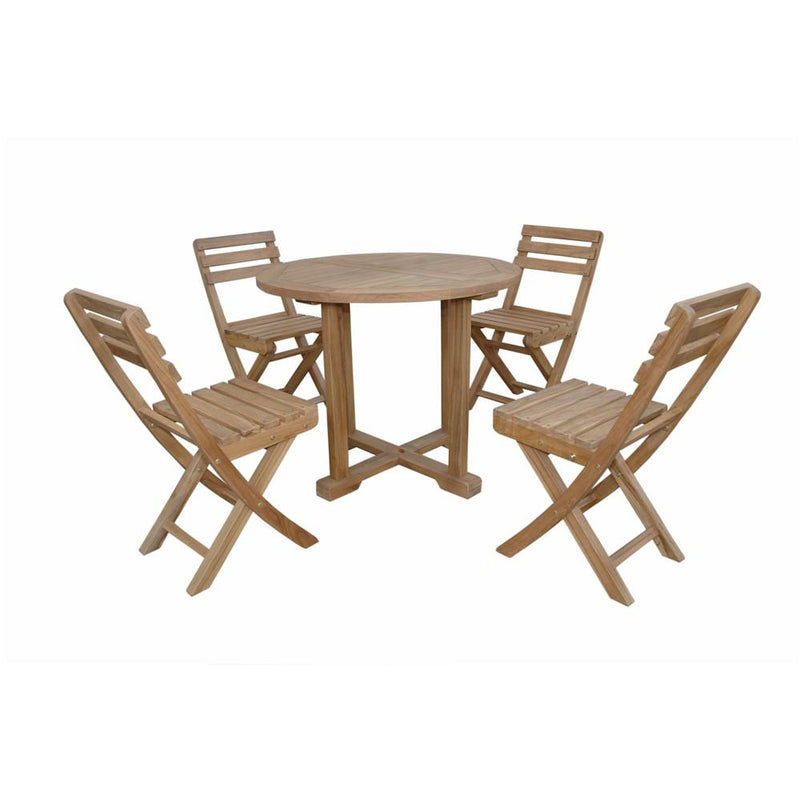 Montage Alabama 5-Pieces Bistro Set By Anderson Teak | Outdoor Dining Sets | Modishstore