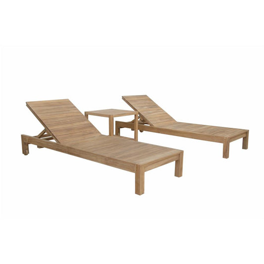 South Bay Glenmore 3-Pieces Lounger Set By Anderson Teak | Outdoor Chaise Lounges | Modishstore