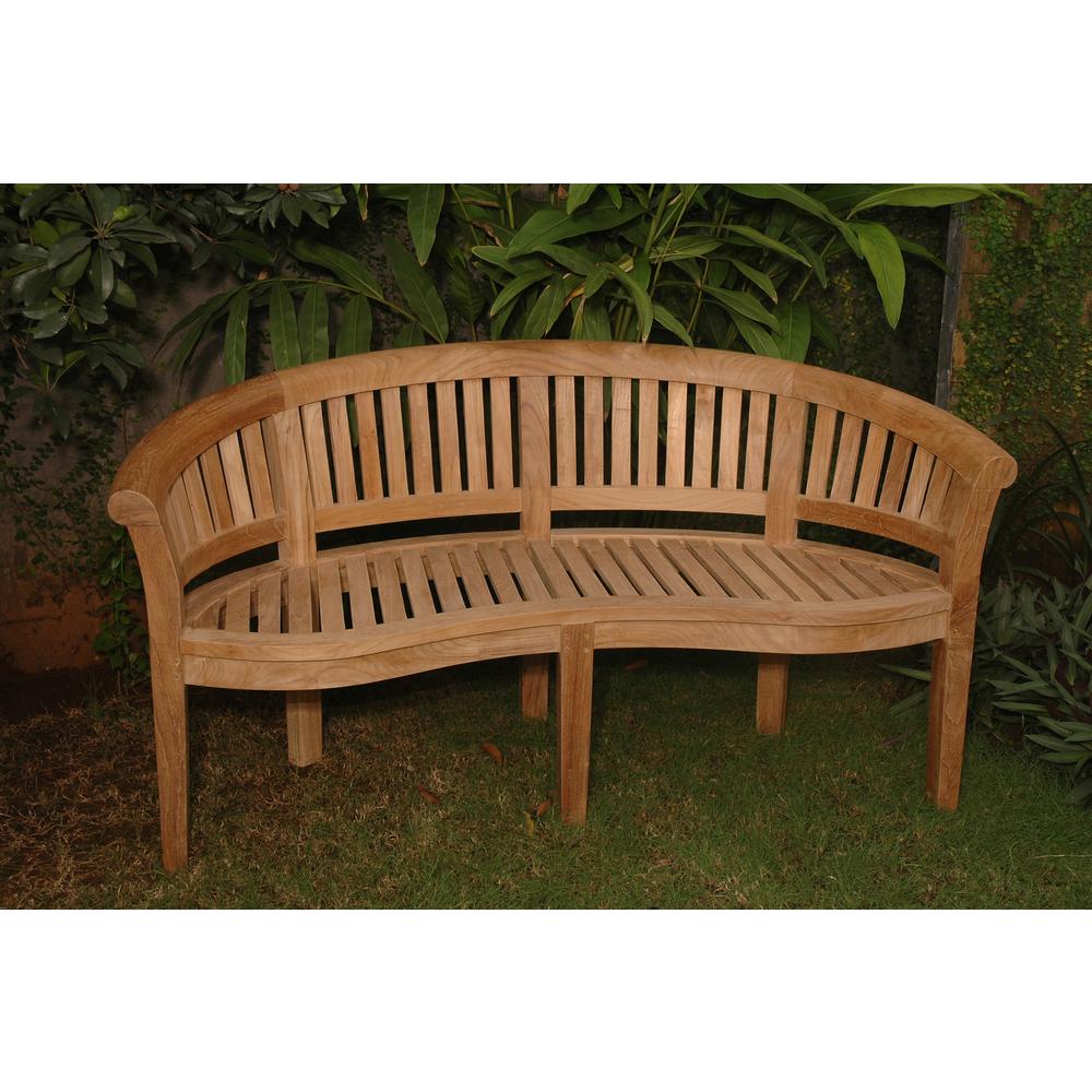 Curve 3 Seater Bench Extra Thick Wood By Anderson Teak | Outdoor Stools & Benches | Modishstore - 3
