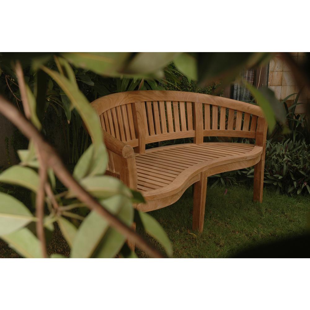 Curve 3 Seater Bench Extra Thick Wood By Anderson Teak | Outdoor Stools & Benches | Modishstore - 4
